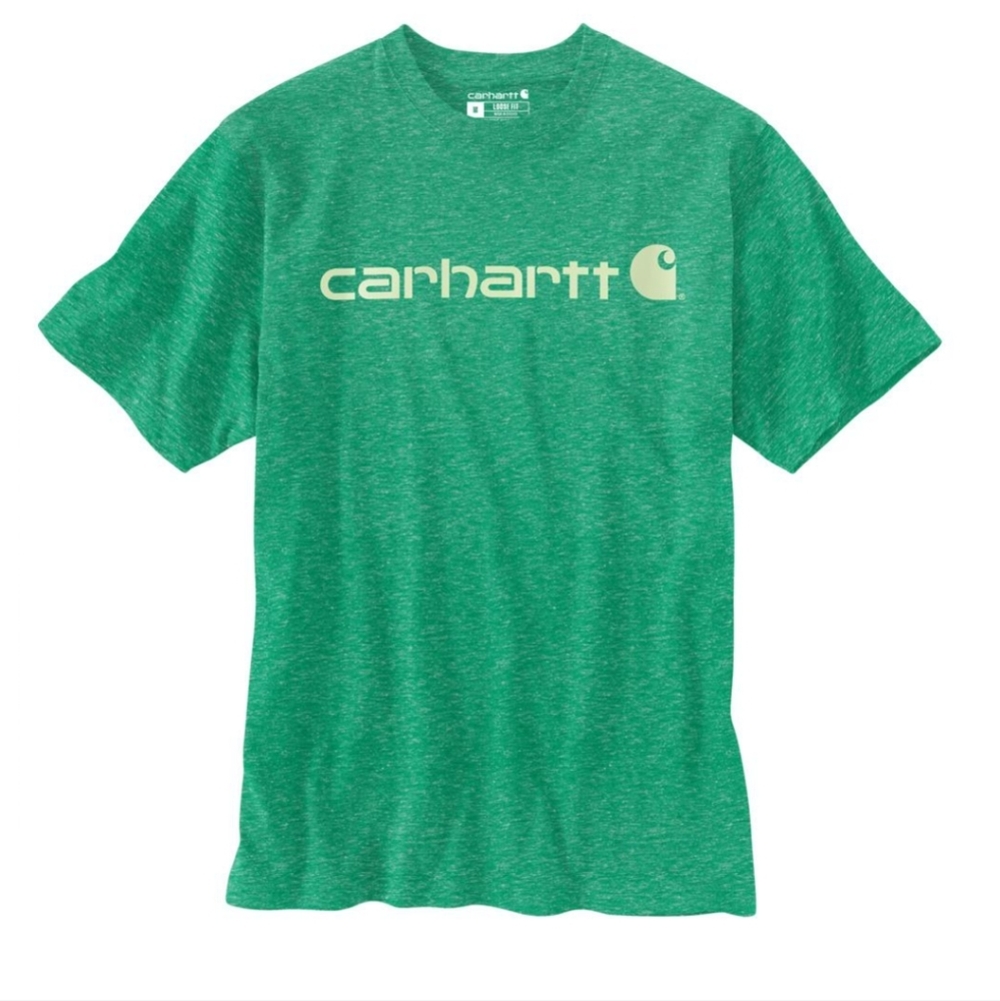 CARHARTT Loose Fit Logo Tee Green Men's NWT